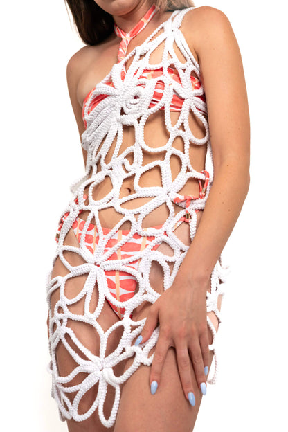 Hand-Woven Triple-Wound Cover Up | Ivory