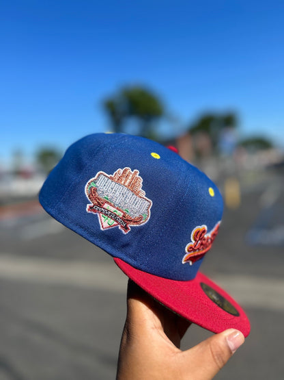 Los Angeles Dodgers Script Light Royal / Pinot Red 5950