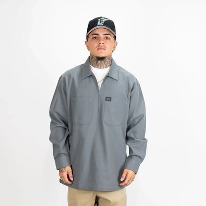 FB County Long Sleeve Checker Zip Shirt