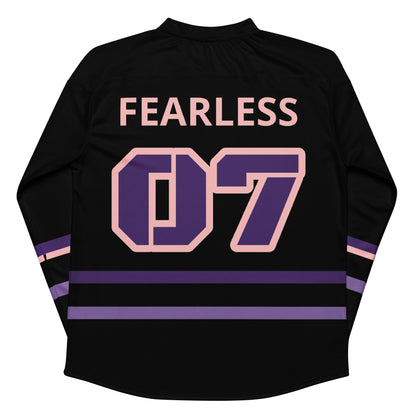 Women’s Black & Purple “Midnight Crew” Recycled Hockey Fan Jersey Premium Moisture-Wicking, Streetwear Style