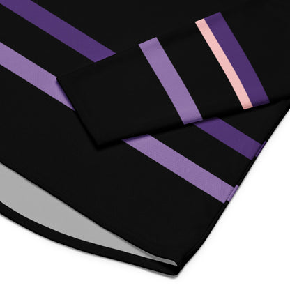 Women’s Black & Purple “Midnight Crew” Recycled Hockey Fan Jersey Premium Moisture-Wicking, Streetwear Style