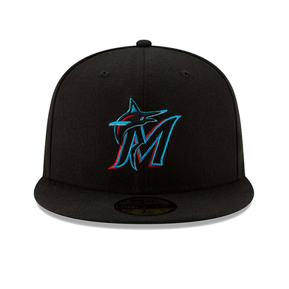NEW ERA 59FIFTY AUTHENTIC COLLECTION MIAMI MARLINS ON-FIELD GAME HAT - BLACK 70456861
