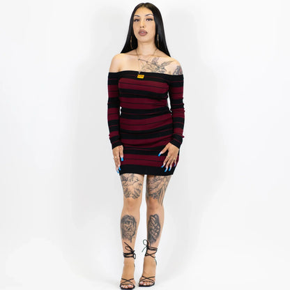 FB County Long Sleeve Off The Shoulder Dress